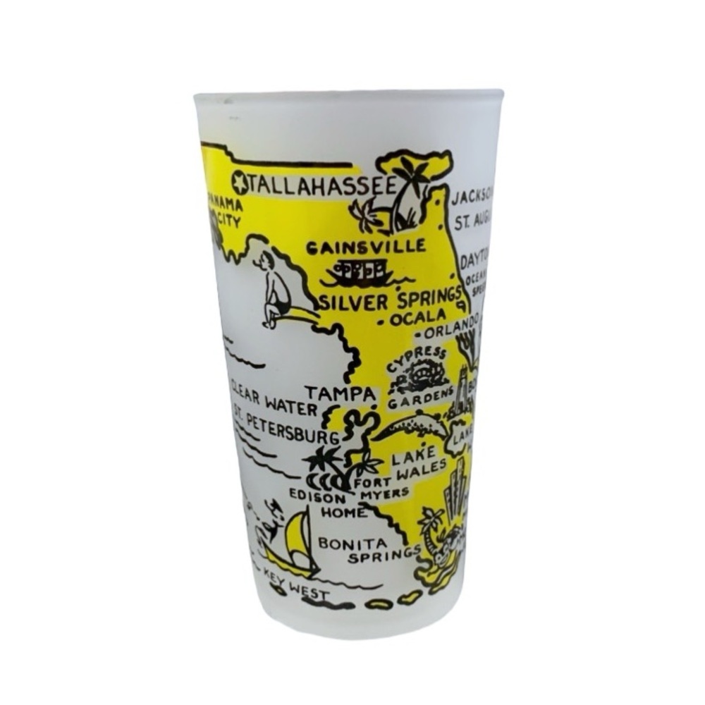 Vintage Souvenir Florida Glass Cup